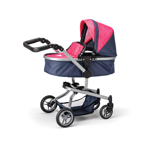 Jucării și Jocuri pentru copii - Carucior pentru papusi  multifunctional - Pisici Chichi, 2 in 1, copii varsta 3 ani+,6 ani+,8 ani+