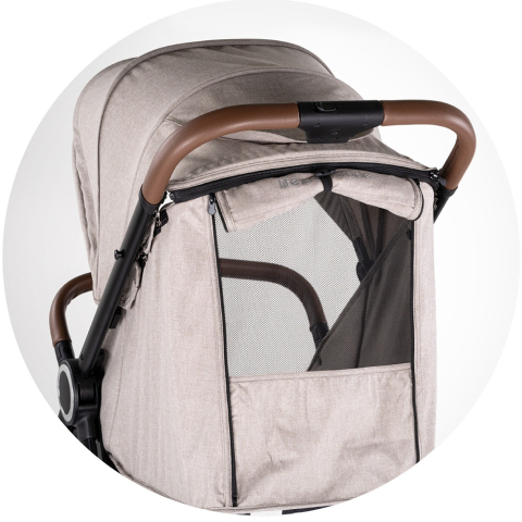 Carucior sport Chipolino Ultera cu husa picioare tiramisu [8]