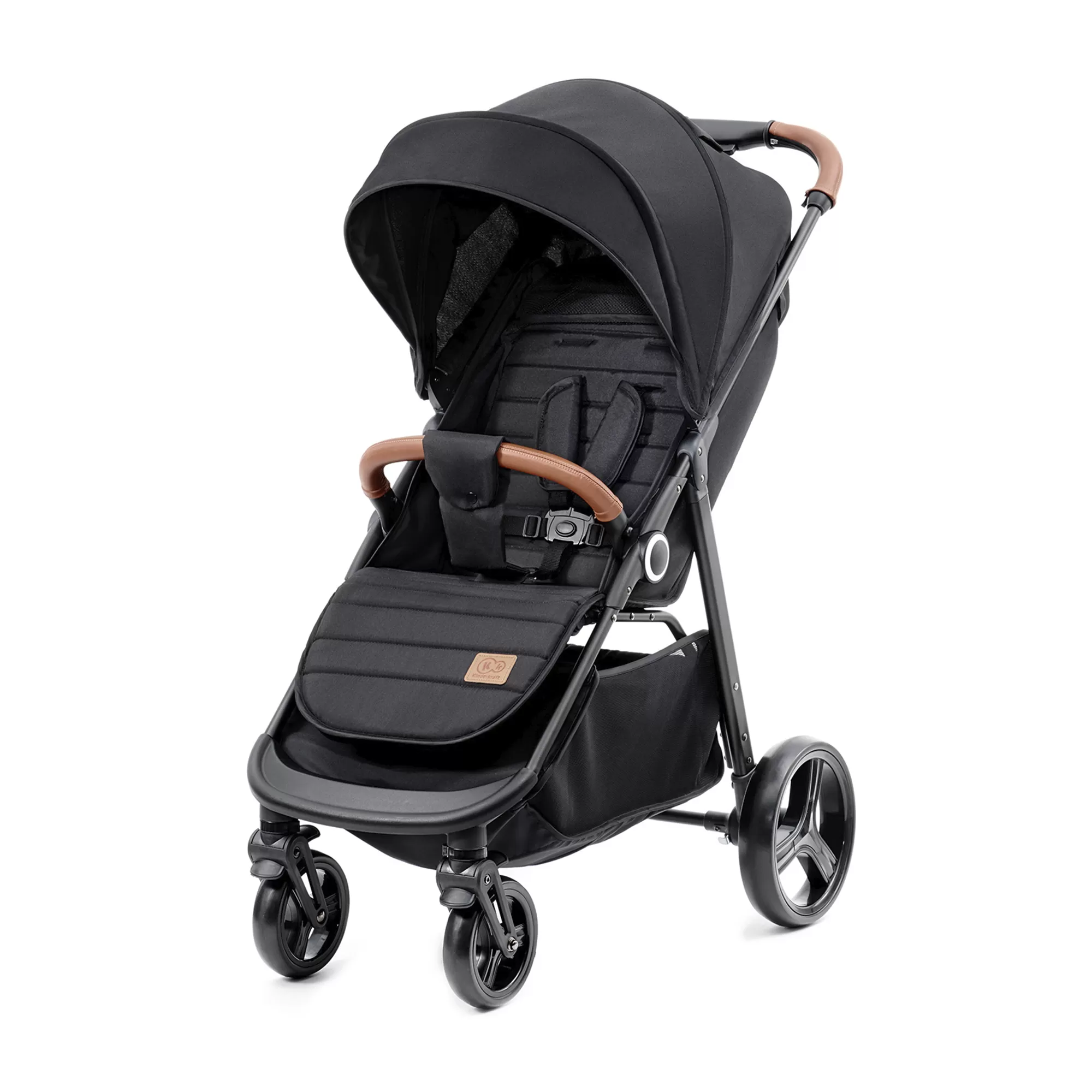 Carucioare, articole transport - Carucior sport kinderkraft grande plus, black, varsta de la 0 luni la 5 ani