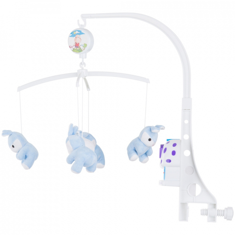 Carusel si Cutii Muzicale - Carusel muzical pentru patut Chipolino Blue rabbits
