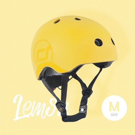 Jucării și Jocuri pentru copii - Casca protectie copii 3 ani+, marime S-M, Scoot & Ride, Lemon
