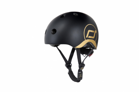 Casca protectie copii 1 an+, marime XXS, Scoot & Ride, Black Gold [1]