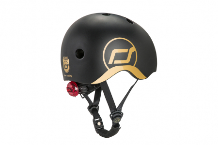 Jucării și Jocuri pentru copii - Casca protectie copii 1 an+, marime XXS, Scoot & Ride, Black Gold