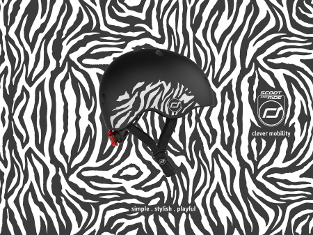 Casca protectie copii 1 an+, marime XXS, Scoot & Ride, Zebra [9]