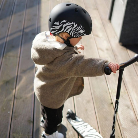 Casca protectie copii 1 an+, marime XXS, Scoot & Ride, Zebra [8]