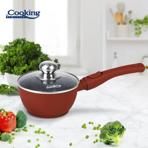 Caserola aluminiu+capac 16x8cm, 1.3 l, calabria, cooking by heinner [8]