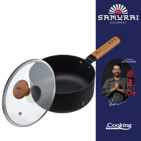 Caserola aluminiu + capac 20x9.5 cm, 2.7l, rikito watanabe, samurai gourmet, cooking by heinner [4]