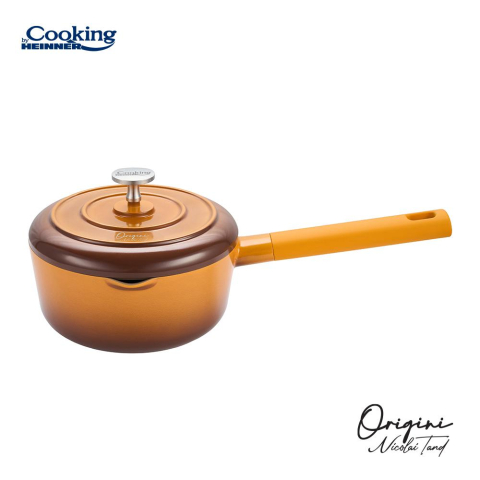 Vase pentru gatit - Caserola aluminiu turnat + capac 18x8.5 cm, 1.8 l, nicolai tand, origini, cooking by heinner