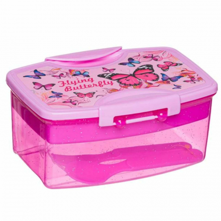 Caserole Mancare Copii Scoala, Compartimentate, Roz - Micostore.ro [1]
