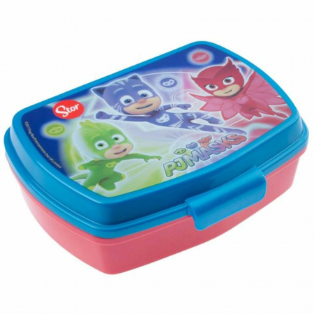 Caserole Sandwich si Sticle Apa - Caserole Mancare Copii Scoala, Model Eroi in Pijamale, PJ MASKS