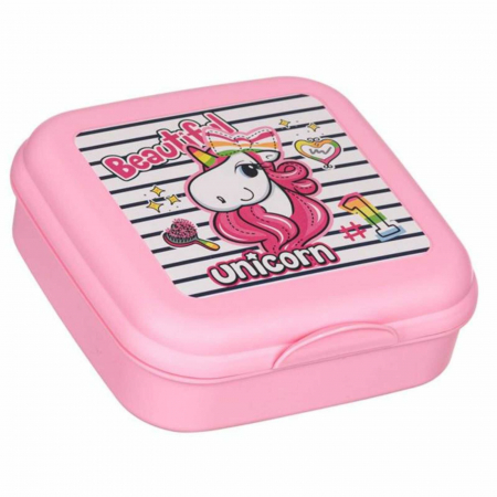 Rechizite Școlare - Caserole Mancare Copii Scoala, Unicorni, Roz - Micostore.ro