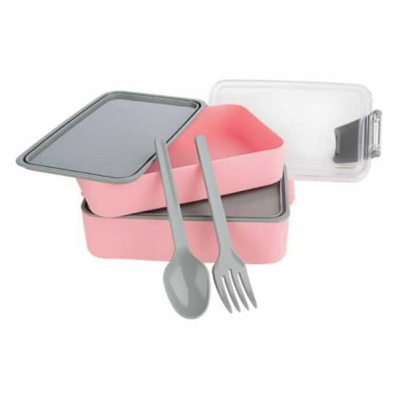 Caserole, cutii alimentare - Caserole plastic, Compartimentate, pentru Fete, Copii, Roz