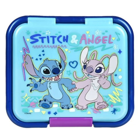 Caserola Pranz pentru Copii, Angel & Stitch, cu 3 Compartimente, Bleu, capacitate 1.28L [2]