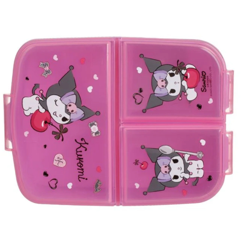 Caserola Pranz pentru Copii, Kuromi, cu 3 Compartimente, Roz, capacitate 790ml [2]