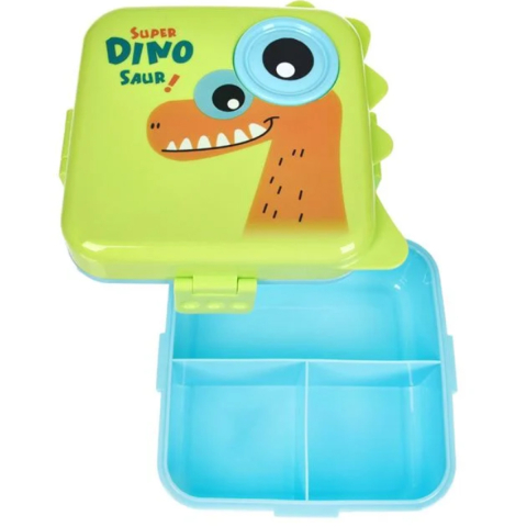 Caserola Pranz pentru Copii, model Dinozauri, cu Tavita Detasabila si Accesorii, capacitate 1100ml [2]