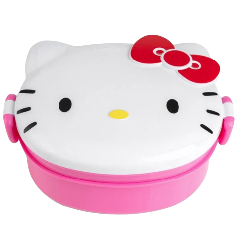 Caserola Sandwich pentru Copii, Hello Kitty 3D, cu Tavita Detasabila din Plastic, Roz, capacitate 1L [2]