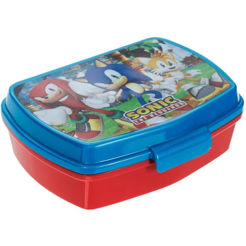 Rechizite Școlare - Caserola Sandwich pentru Copii, Sonic, cu Inchidere Clip, capacitate 500ml