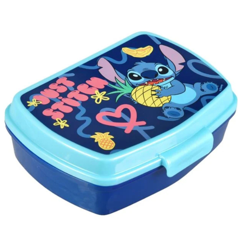 Caserole Copii, Lunch Box si Sticle de Apa pentru Scoala - Caserola Sandwich pentru Fete, Just Stitch, cu Inchidere Clip, capacitate 630ml