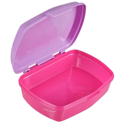 Caserola Sandwich pentru Fete, Kuromi, cu Inchidere Clip, Roz, capacitate 630ml [1]