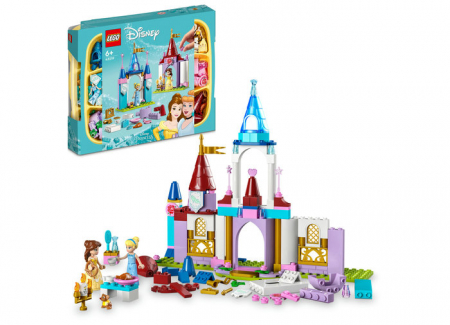 LEGO Disney - LEGO Disney Princess: Castele creative 43219, 6 ani+, 140 piese, varsta de la 5 ani la 10 ani