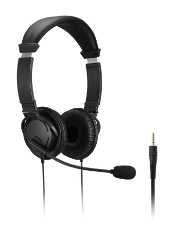 Casti audio on-ear cu fir cu microfon mufa jack kensington [1]