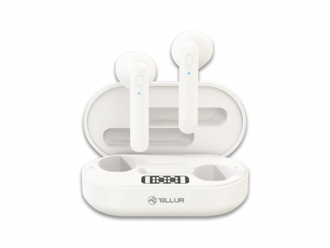 Căști Bluetooth Tellur Flip True Wireless, alb [1]