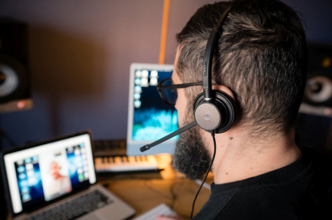 Căști cu fir call center Tellur Voice 320, binaural, USB, negru [6]