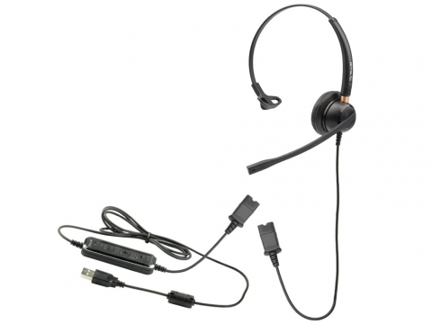 Căști cu fir call center Tellur Voice 510N, monoaural, USB, negru [3]