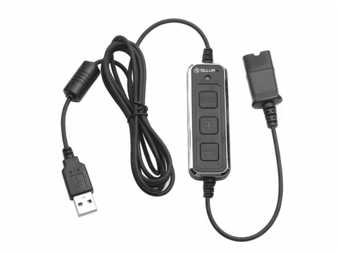 Căști cu fir call center Tellur Voice 510N, monoaural, USB, negru [2]