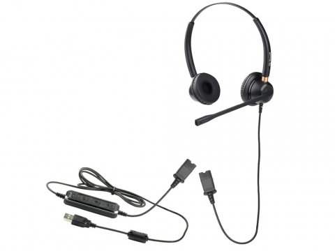 Căști cu fir call center Tellur Voice 520N, binaural, USB, negru [3]