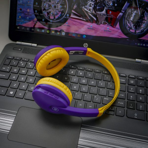 Casti fara fir bluetooth hp-bt350 kidz violet/galben maxell [3]