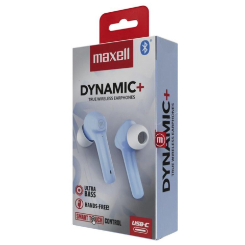 Casti fara fir bluetooth tws dynamic+ tip earbuds bleu maxell [1]