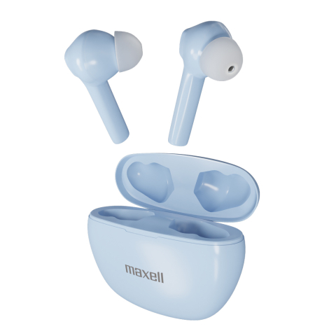 Casti fara fir bluetooth tws dynamic+ tip earbuds bleu maxell