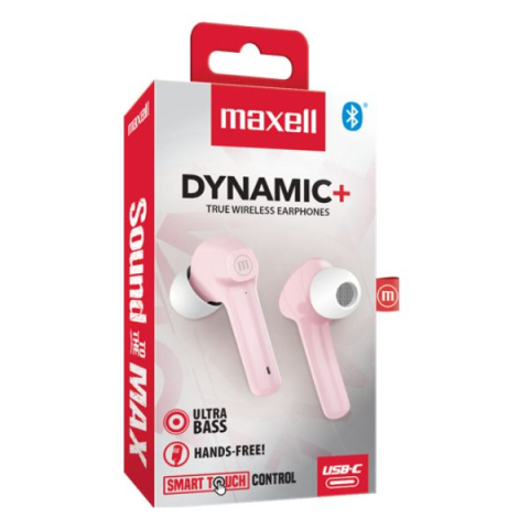 Casti fara fir bluetooth tws dynamic+ tip earbuds roz maxell [1]