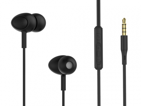 Casti - Căști in-ear cu fir Tellur Basic Gamma, microfon, negru