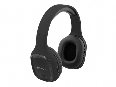 Casti - Căști Over-ear Bluetooth Tellur Pulse, Microfon, Negru
