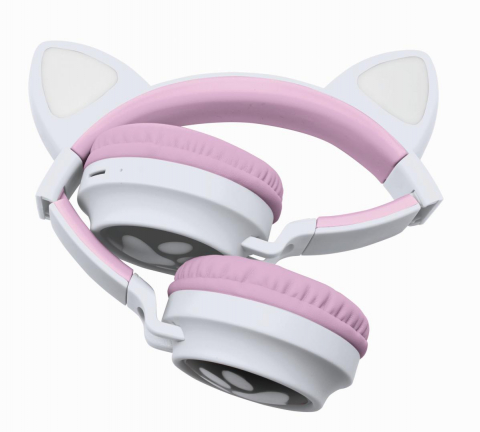 Casti wireless cu urechi pisica si lumini [3]