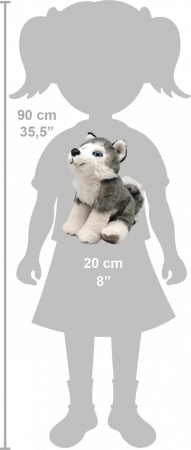 Catelus Husky - Jucarie Plus Wild Republic 20 cm [1]