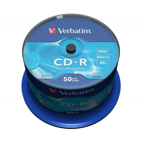 Periferice IT - CD-R Verbatim 43351, 700MB / 80min, 52x, set 50 buc