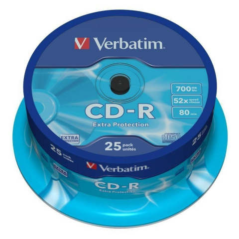 Periferice IT - CD-R Verbatim 43432, 700MB / 80min, 52x, set 25 buc