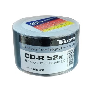 Periferice IT - Cd traxdata ritek printabil 52x 50/pa 50 buc