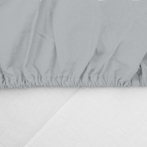 Cearceaf pat cu elastic 160x200 cm gri [4]