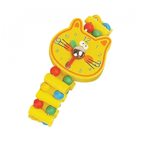 Accesorii, Ochelari, Ceasuri, ETUI, Portofel, Gentute - Ceas de jucarie din lemn Pisica