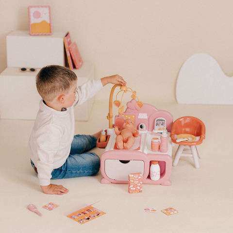 Centru de ingrijire pentru papusi Smoby Baby Nurse Cocoon Nursery 3 in 1 cu 16 accesorii [3]
