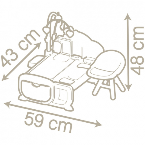 Centru de ingrijire pentru papusi Smoby Baby Nurse Cocoon Nursery crem cu accesorii [1]