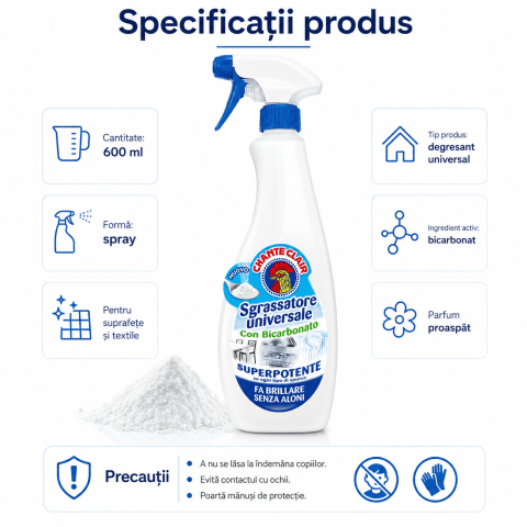 Sgrassatore degresant universal spray cu bicarbonat [7]