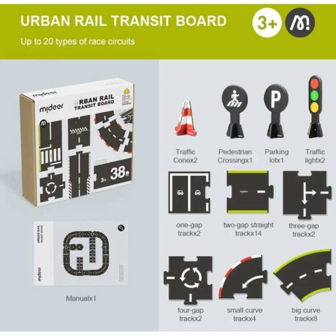 Circuit din carton, traseu auto, pentru jocul cu masinutele, ideal pentru jocurile de rol [4]