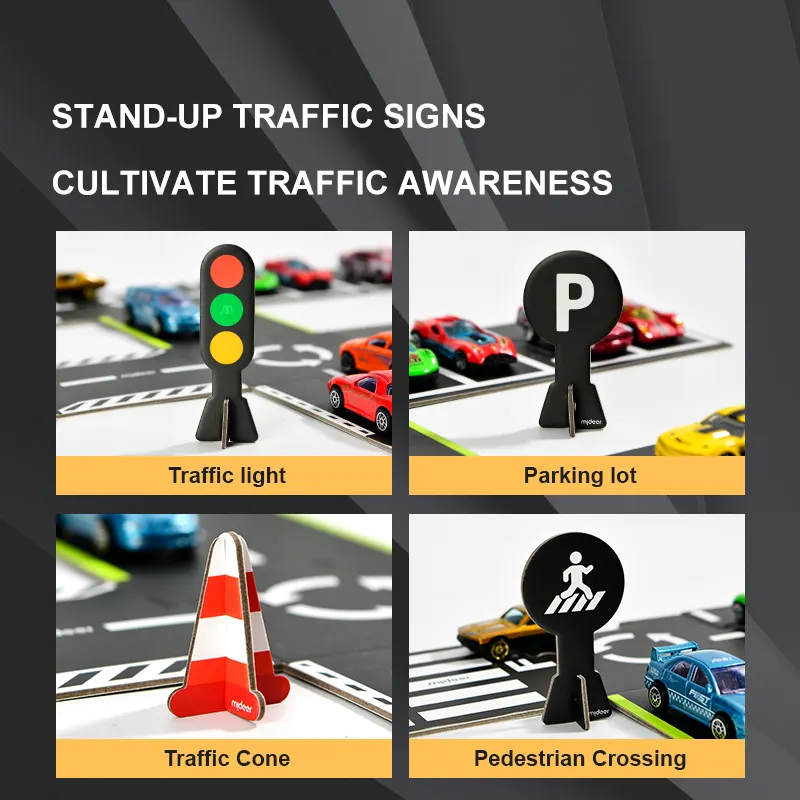 Circuit din carton, traseu auto, pentru jocul cu masinutele, ideal pentru jocurile de rol [7]