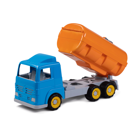 Jucării și Jocuri pentru copii - Cisterna de jucarie Millenium pentru transport carburanti, 49 cm, cu accesorii drum in lucru incluse