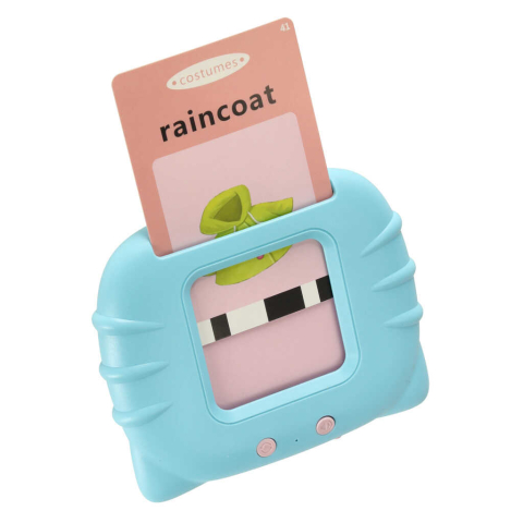 Cititor de carduri pentru invatarea vocabularului in limba engleza, 112 Carduri, Reincarcabil, Albastru [1]